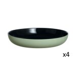 4 assiettes 21cm vicky sauge - luminarc
