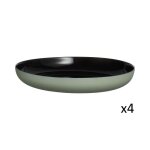 4 assiettes 25cm vicky sauge - luminarc