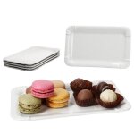 Assiette - mambocat - pur - set de 6 - rectangulaire - porcelaine blanche