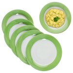 Assiette - mambocat - variant - lot de 6 - porcelaine - vert