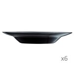 6 assiettes  ptes friends time noire - luminarc