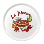 Assiette  pizza 310 mm - dcor la pizza - lot de 6 - saturnia