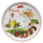 Assiette  pizza - pizzafoods - napoli red - porcelaine -  338 cm - lavable au lave - vaisselle