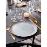 Assiette plate 25 cm - diwali marble - luminarc gris