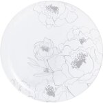 Assiette plate - luminarc - leontine - verre tremp - blanc - 6 pices