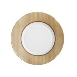 Assiette plate en opale d. 28cm - lot de 6 nordic alpaga