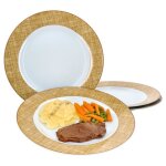 Assiette plate - ritzenhoff & breker - brazil - jaune - porcelaine - 27 cm - set de 4 pices