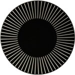 Lot de 6 assiettes plates sun 27cm noir