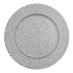Assiette de présentation paillettes 33cm argent Assiette de présentation paillettes 33cm argent