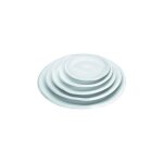 Assiette - lacor - rond ondul� - m�lamine - blanc - compatible lave - vaisselle