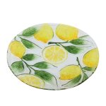 Assiette - signes grimalt - verre - motif citron - jaune - décoration et service en cuisine Assiette - signes grimalt - verre - motif citron - jaune - décoration et service en cuisine