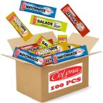 Colona assortiment de 100 sticks de sauce mayonnaise ketchupsalade et moutarde Colona assortiment de 100 sticks de sauce mayonnaise ketchupsalade et moutarde