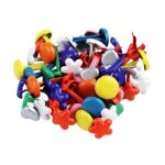 Attaches parisiennes (brads) rond fleur et coeur 50 pices