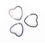 Attache porte - cls coeur argent 35 cm x 6 pices