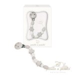 Attache ttine etoile blanc gris