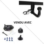 Attelage renault clio 3 (05 / 06 - 09 / 12) col de cygne + faisceau universel 7 broches - hook