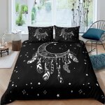 Attrape - rêve lune plumes étoiles parure de lit 3 pieces 1 housse de couette 220 * 240cm et 2 taies ... Attrape - rêve lune plumes étoiles parure de lit 3 pieces 1 housse de couette 220 * 240cm et 2 taies ...