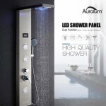 Auralum colonne de douche avec lumière led et Écran lcd affichage température deau mitigeur douche salle ... Auralum colonne de douche avec lumière led et Écran lcd affichage température deau mitigeur douche salle ...