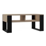 Aurea - table basse rectangulaire style loft - dimensions 90x58x50 cm - table basse avec 2 �tag�res
