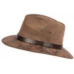 - aussie apparel - chapeau cuir marron traveller classe kodiak aussie apparel - l - marron