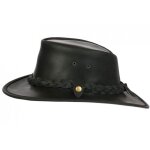 - aussie apparel - chapeau cuir noir australien traveller winton aussie apparel - m - noir