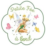 Autocollant b�b� � bord - petite f�e clochette