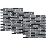 Autocollants d�coratifs 3d - infactory - mosa�que granit - 26x26 cm - pvc - salle de bain