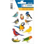 Autocollants - herma - 15477 - 30 autocollants - papier mat - motifs oiseaux multicolores
