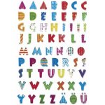 Autocollant - herma - magic alphabet - impression stone - 62 autocollants - d�coration murale