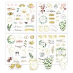 Autocollants de mariage - inf - 4 pi�ces - papier adh�sif cuivr� - couleurs vives - d�corations de mariage ...