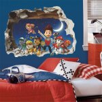 Sticker mural - getek - patte patrouille - 3d - 50x70cm - d�coration enfantine