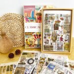 Autocollant scrapbooking vintage - aesthetic - 96 stickers - papier de haute qualit� - usage multiple ...