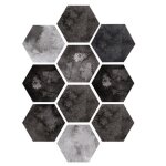 Autocollant de sol - shipenophy - hexagonal - pvc - imperm�able - antid�rapant