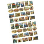 Autocollants - sonew - ensemble de 40 timbres dors - dcoratifs - diy - durable