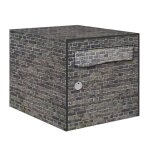 Autocollant sticker d�coration bo�te aux lettres mur de pierre fonc� kit complet 5 faces