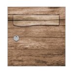 Autocollant sticker d�coration bo�te aux lettres planche de bois face avant