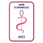 Autocollant sticker - vignette caduc�e 2026 pour pare brise en vitrophanie - v6 aide � domicile