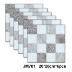 Autocollant en tuile pour salle de bain cuisine 6pcs 20x20 cm sticker mural en fausses tuiles chambre ...