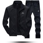 Automne hiver tops sweat solide pantalons pour hommes ensembles sport survêtement suit noir Automne hiver tops sweat solide pantalons pour hommes ensembles sport survêtement suit noir
