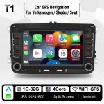 Autoradio bluetooth 2din prumya - 1 + 32g - compatible volkswagen golf polo passat skoda - gps carplay ...