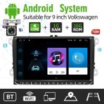 Autoradio bluetooth navigation gps 1g + 16g 9 ecran tactile carplay android pour volkswagen passat tiguan ...