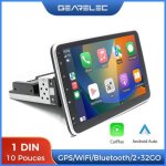 Autoradio gearelec 10 pouces android 13 avec carplay android auto gps navigation bluetooth wifi
