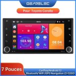 Autoradio gearelec 7 pouces android pour toyota corolla avec carplay gps bluetooth wifi [2 + 32go]