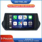 Autoradio gearelec 9 pouces android pour peugeot 508 2019 - 2021 - carplay andriod auto gps bluetooth ...