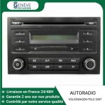 Autoradio - volkswagen - polo iv ph2 05 - 09 - radio / cd / mp3 - couleur noir - pièce doccasion Autoradio - volkswagen - polo iv ph2 05 - 09 - radio / cd / mp3 - couleur noir - pièce doccasion