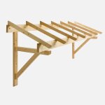 Auvent 1 pan en bois pour porte de garage 3. 1 m mira