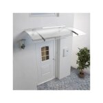Auvent - l: 150 cm - l: 90 cm - gris clair