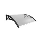 Auvent porte dentr�e bertille - l: 150 cm - e: 5 mm - noir