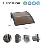 Auvent de porte dentrée toit willonin® en pc et aluminium 100x100 cm - protection anti pluie et uv Auvent de porte dentrée toit willonin® en pc et aluminium 100x100 cm - protection anti pluie et uv