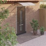 Vidaxl auvent de porte marquise solaire avec support abri protection contre pluie banne entr�e porte ...